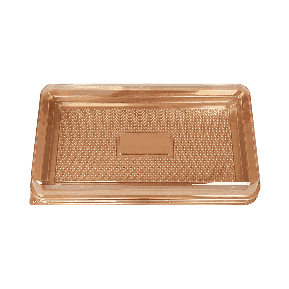 ZK-PET-044 一次性金色PET食品包裝容器適用于外賣甜點、水果和面包